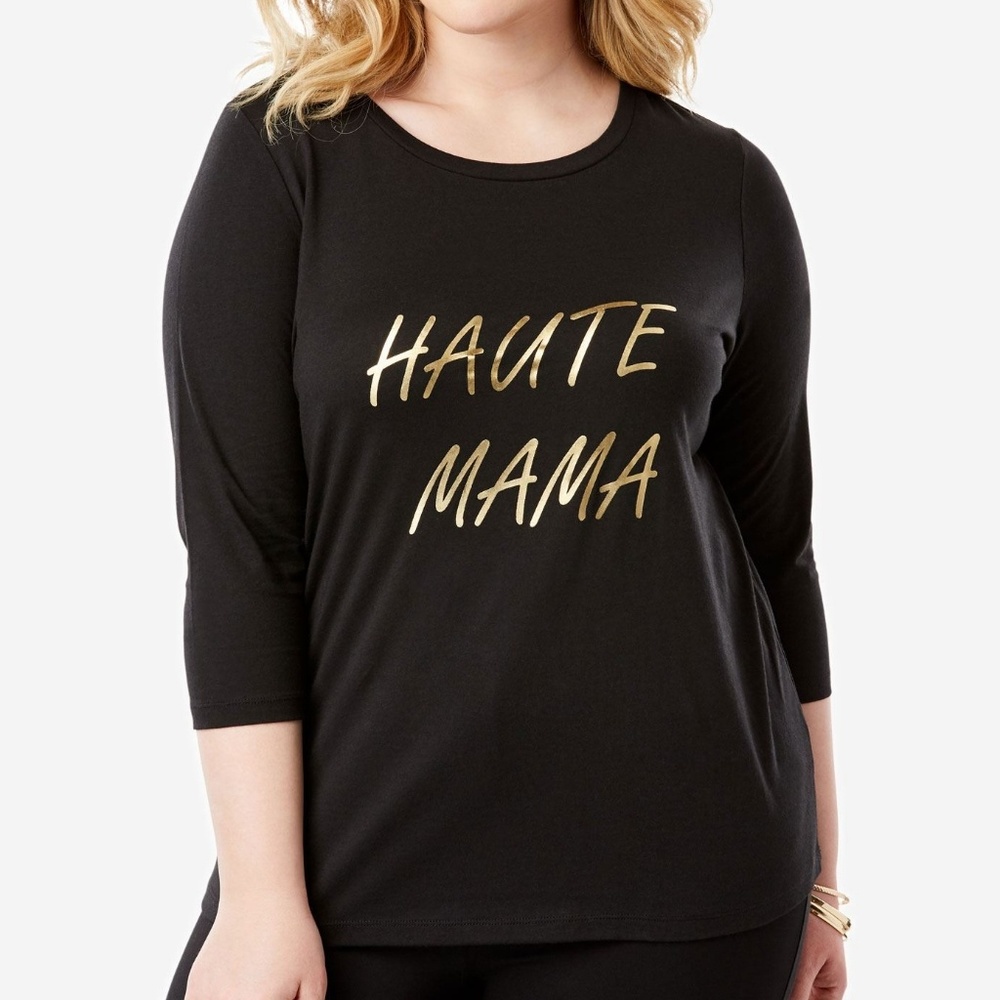 New Women's Fun Foil Graphic Print Tee - Picture 1 of 1